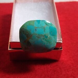 Barse Women's Turquoise & Silver Statement Ring size 10 Beautiful Blue Green
